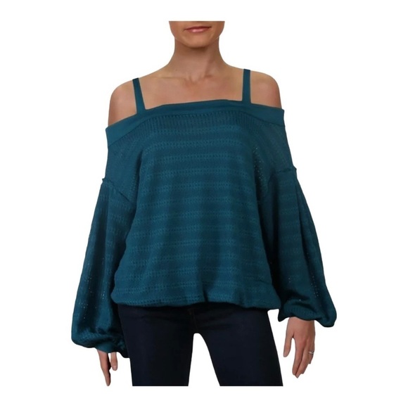 Free People Sistine Hacci Knit Blouse NWT Size XS EF2 - Picture 1 of 5